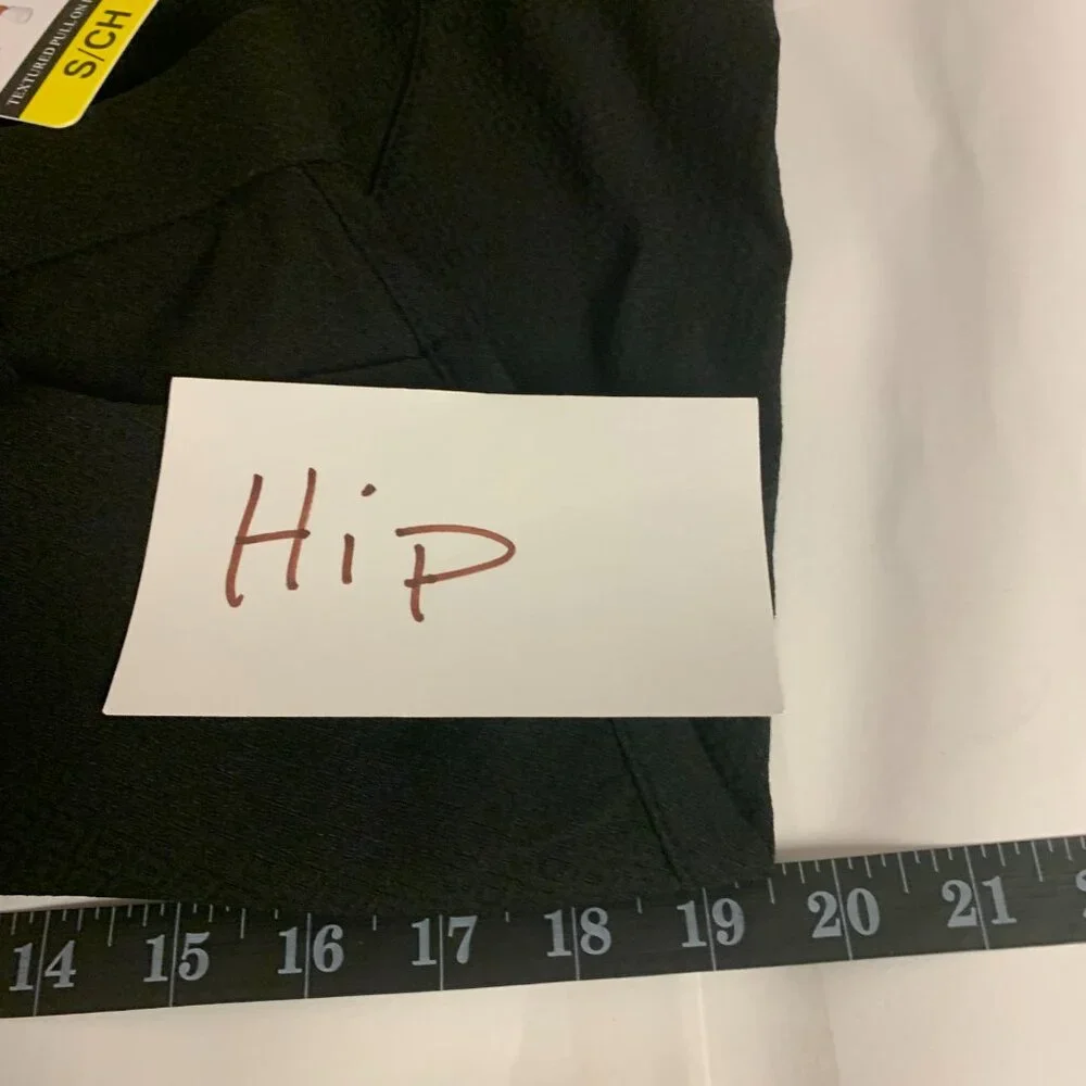 Mario Serrani Pants Size Small Black NWT Textured Straight Leg Classic Preppy - Picture 8 of 12